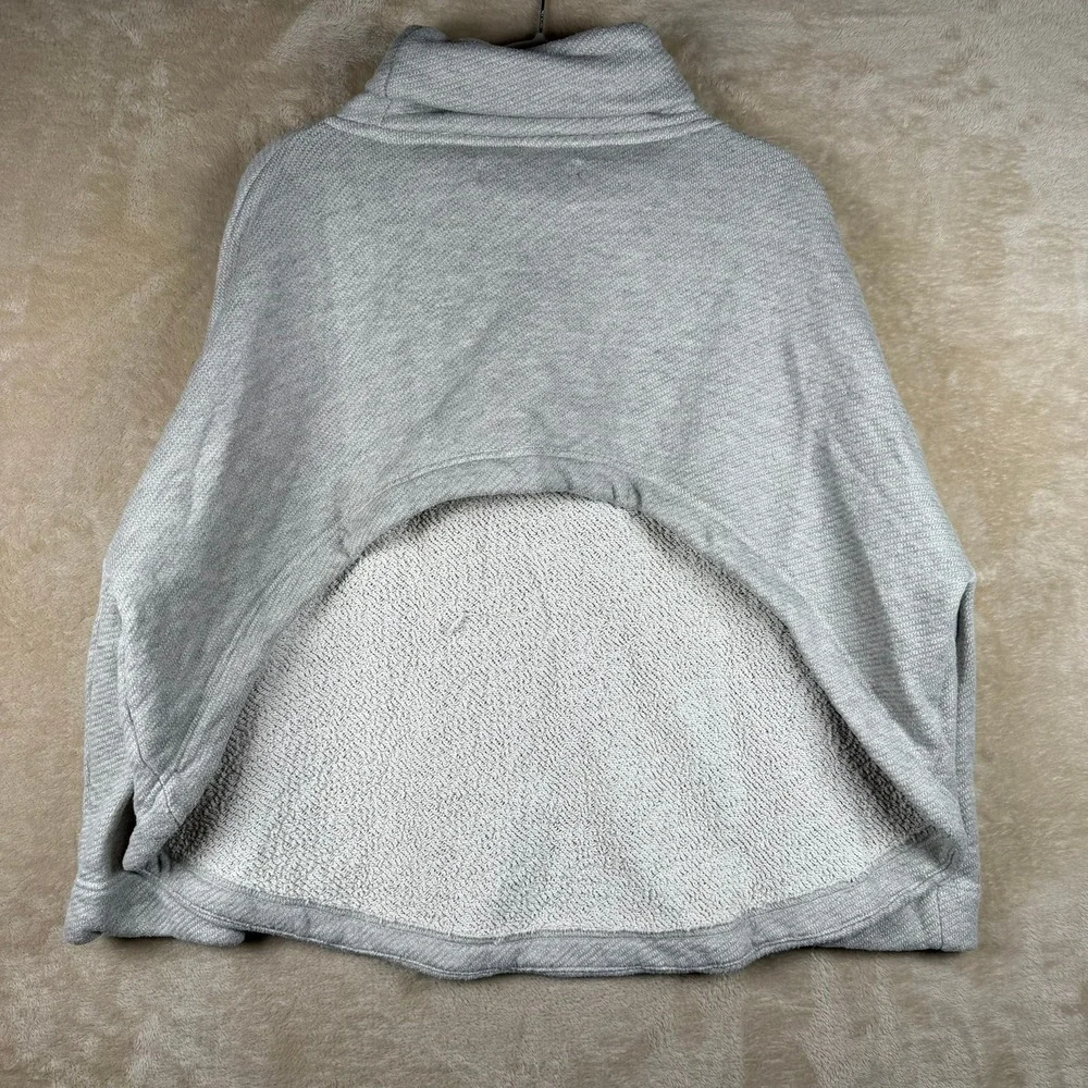 FP Beach Womens XS Grey Cowl Neck Open Back Oversized Textured Sweatshirt‎